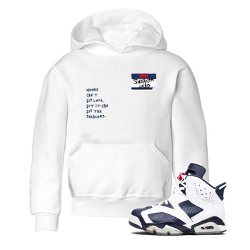 6s White And Midnight Navy shirts to match jordans Sneakerhead Badge sneaker match tees Air Jordan 6 White And Midnight Navy SNRT Sneaker Release Tees Youth Baby White 1 crew neck shirts