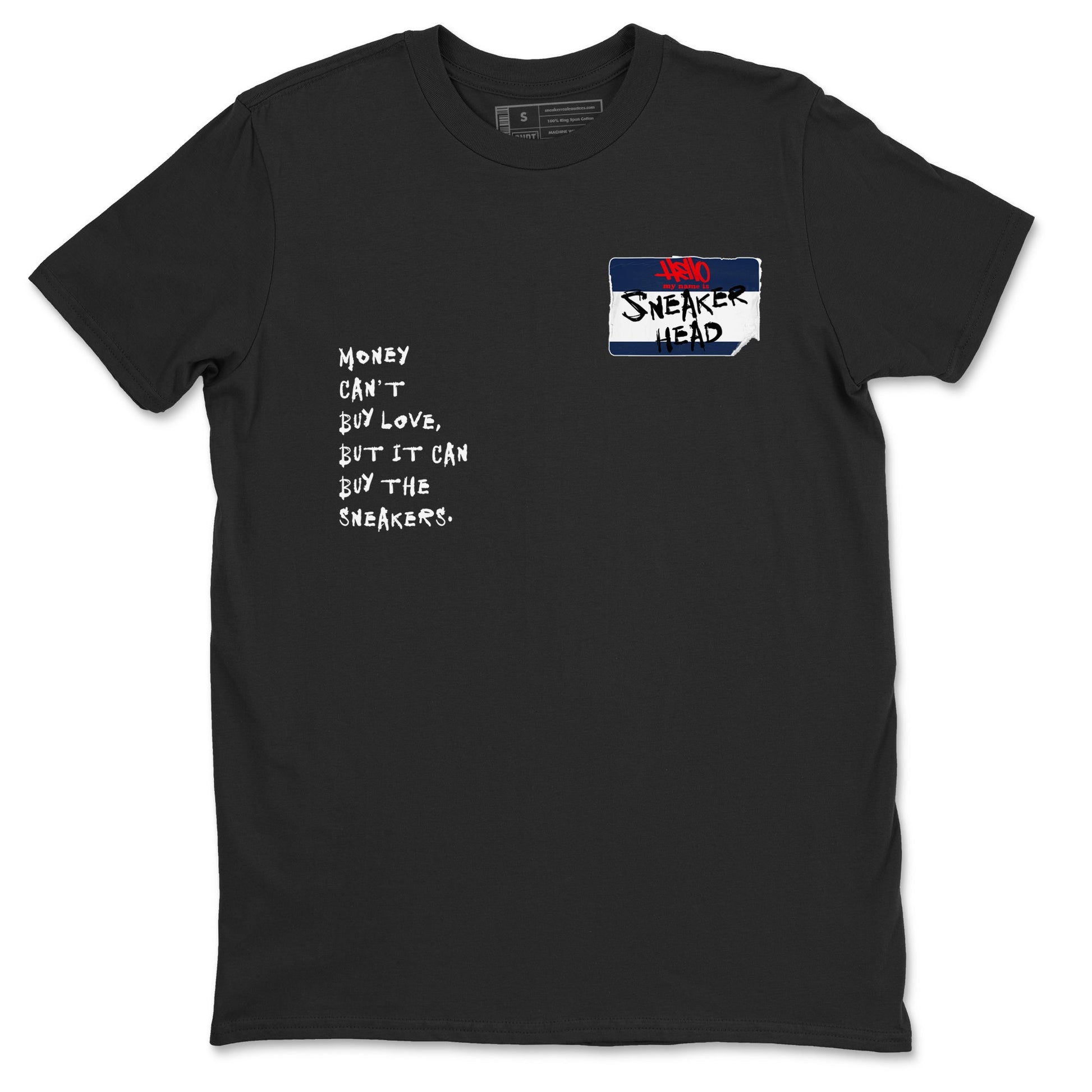 6s White And Midnight Navy shirts to match jordans Sneakerhead Badge sneaker match tees Air Jordan 6 White And Midnight Navy SNRT Sneaker Release Tees unisex cotton Black 2 crew neck shirts