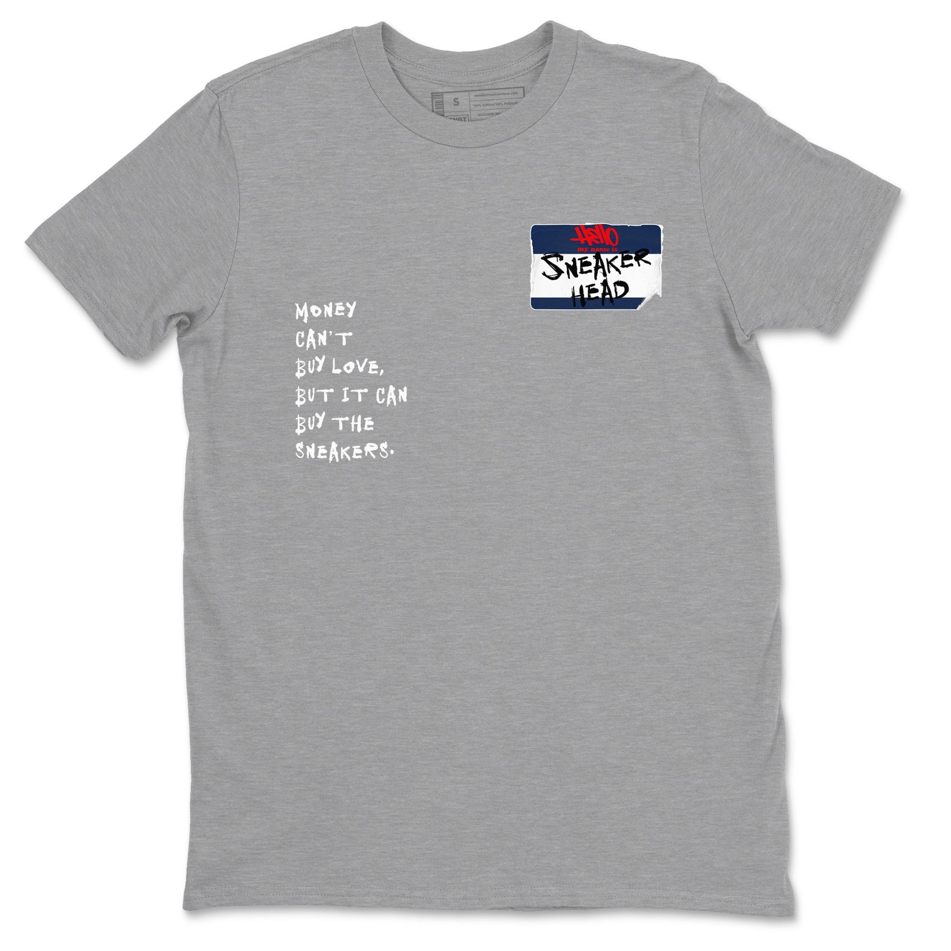 6s White And Midnight Navy shirts to match jordans Sneakerhead Badge sneaker match tees Air Jordan 6 White And Midnight Navy SNRT Sneaker Release Tees unisex cotton Heather Grey 2 crew neck shirts