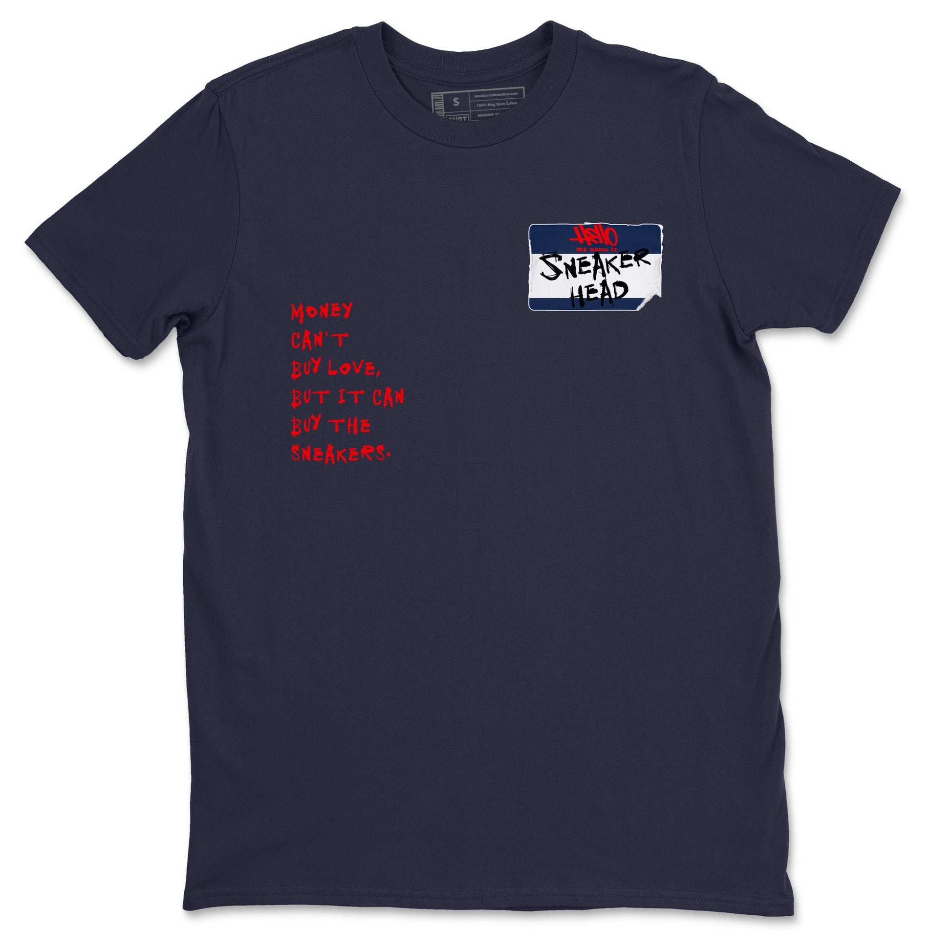 6s White And Midnight Navy shirts to match jordans Sneakerhead Badge sneaker match tees Air Jordan 6 White And Midnight Navy SNRT Sneaker Release Tees unisex cotton Navy 2 crew neck shirts