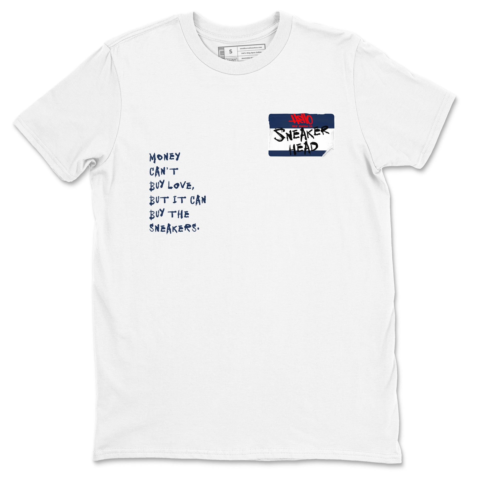 6s White And Midnight Navy shirts to match jordans Sneakerhead Badge sneaker match tees Air Jordan 6 White And Midnight Navy SNRT Sneaker Release Tees unisex cotton White 2 crew neck shirts