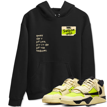 Sneakerhead Badge sneaker match t-shirt styled to complete your fit with the Jordan Jumpman Jack Travis Scott Bright Cactus sneakers, shown in Black 1.
