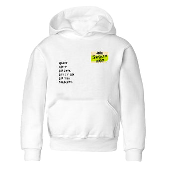 Sneakerhead Badge baby and kids t-shirt crafted for little sneakerheads to shine with the Jordan Jumpman Jack Travis Scott Bright Cactus sneakers, displayed in White 2.