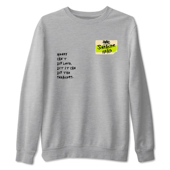Sneakerhead Badge sneaker match t-shirt styled to complete your fit with the Jordan Jumpman Jack Travis Scott Bright Cactus sneakers, shown in Heather Grey 2.