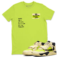 Sneakerhead Badge SNRT Sneaker Tees - Jordan Jumpman Jack Travis Scott Bright Cactus