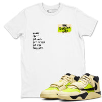 Sneakerhead Badge SNRT Sneaker Tees - Jordan Jumpman Jack Travis Scott Bright Cactus