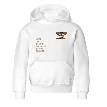 Jordan Jumpman Jack TR Travis Scott Dark Mocha shirts to match jordans Sneakerhead Badge sneaker match tees Jordan Jumpman Jack Travis Scott Dark Mocha match shoes to clothes SNRT Sneaker Tees Youth Baby White 2 tee