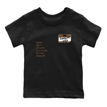 Jordan Jumpman Jack TR Travis Scott Dark Mocha shirts to match jordans Sneakerhead Badge sneaker match tees Jordan Jumpman Jack Travis Scott Dark Mocha match shoes to clothes SNRT Sneaker Tees Youth Baby Black 2 tee