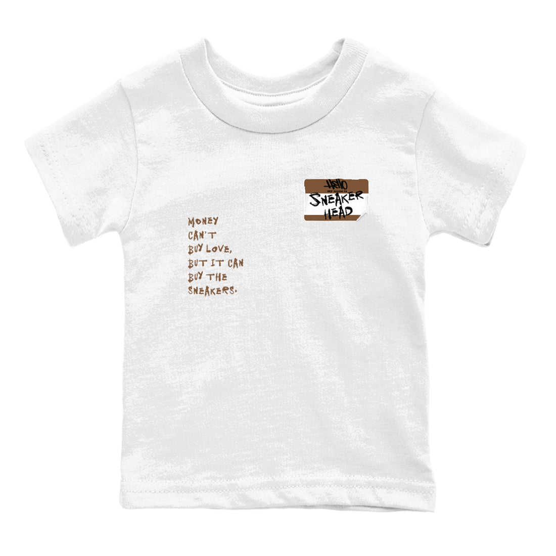 Jordan Jumpman Jack TR Travis Scott Dark Mocha shirts to match jordans Sneakerhead Badge sneaker match tees Jordan Jumpman Jack Travis Scott Dark Mocha match shoes to clothes SNRT Sneaker Tees Youth Baby White 2 tee