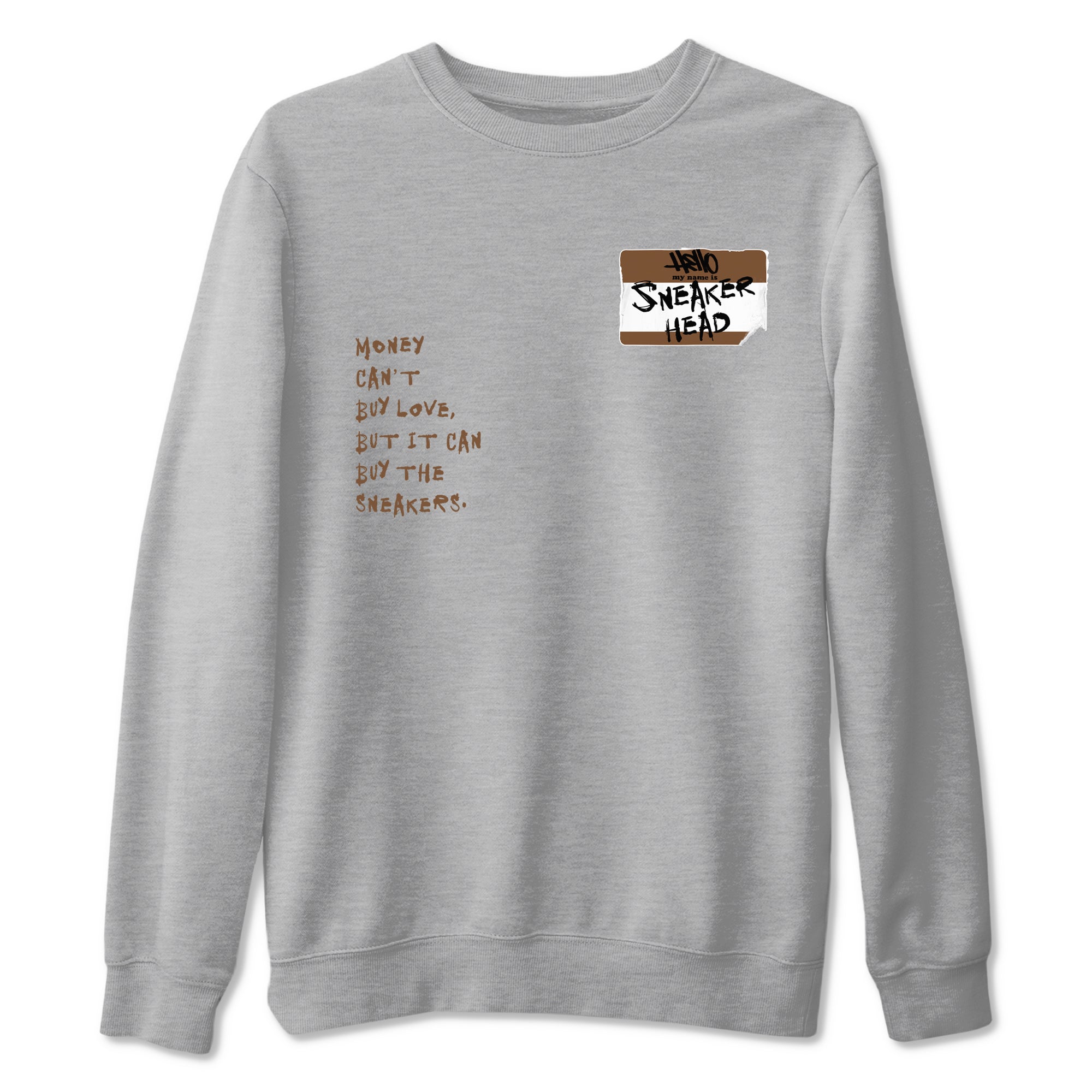 Jordan Jumpman Jack TR Travis Scott Dark Mocha shirts to match jordans Sneakerhead Badge sneaker match tees Jordan Jumpman Jack Travis Scott Dark Mocha match shoes to clothes SNRT Sneaker Tees unisex cotton Heather Grey 2 shirts