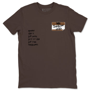 Jordan Jumpman Jack TR Travis Scott Dark Mocha shirts to match jordans Sneakerhead Badge sneaker match tees Jordan Jumpman Jack Travis Scott Dark Mocha match shoes to clothes SNRT Sneaker Tees unisex cotton Dark Chocolate 2 shirts