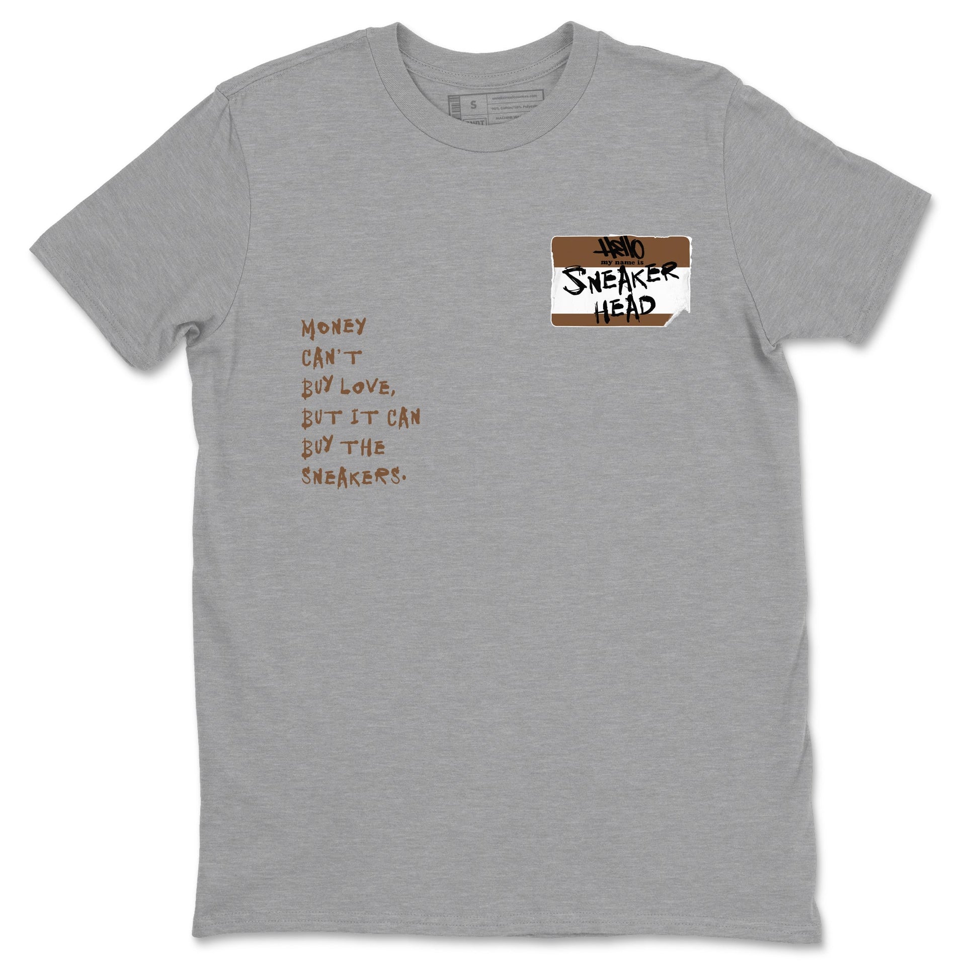 Jordan Jumpman Jack TR Travis Scott Dark Mocha shirts to match jordans Sneakerhead Badge sneaker match tees Jordan Jumpman Jack Travis Scott Dark Mocha match shoes to clothes SNRT Sneaker Tees unisex cotton Heather Grey 2 shirts