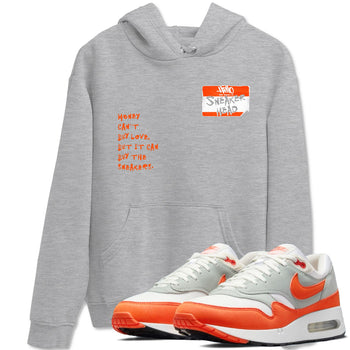 Air Max 1 OG '86 'Summit White and Cosmic Clay shirts to match jordans Sneakerhead Badge sneaker match tees Air Max 1 Cosmic Clay match shoes to clothes SNRT Sneaker Tees unisex cotton Heather Grey 1 shirts