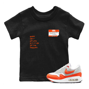 Air Max 1 OG '86 'Summit White and Cosmic Clay shirts to match jordans Sneakerhead Badge sneaker match tees Air Max 1 Cosmic Clay match shoes to clothes SNRT Sneaker Tees Youth Baby Black 1 tee