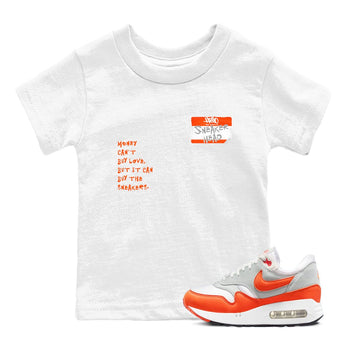 Air Max 1 OG '86 'Summit White and Cosmic Clay shirts to match jordans Sneakerhead Badge sneaker match tees Air Max 1 Cosmic Clay match shoes to clothes SNRT Sneaker Tees Youth Baby White 1 tee