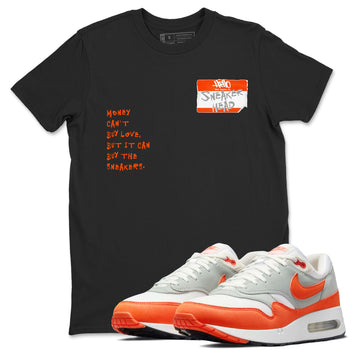 Air Max 1 OG '86 'Summit White and Cosmic Clay shirts to match jordans Sneakerhead Badge sneaker match tees Air Max 1 Cosmic Clay match shoes to clothes SNRT Sneaker Tees unisex cotton Black 1 shirts