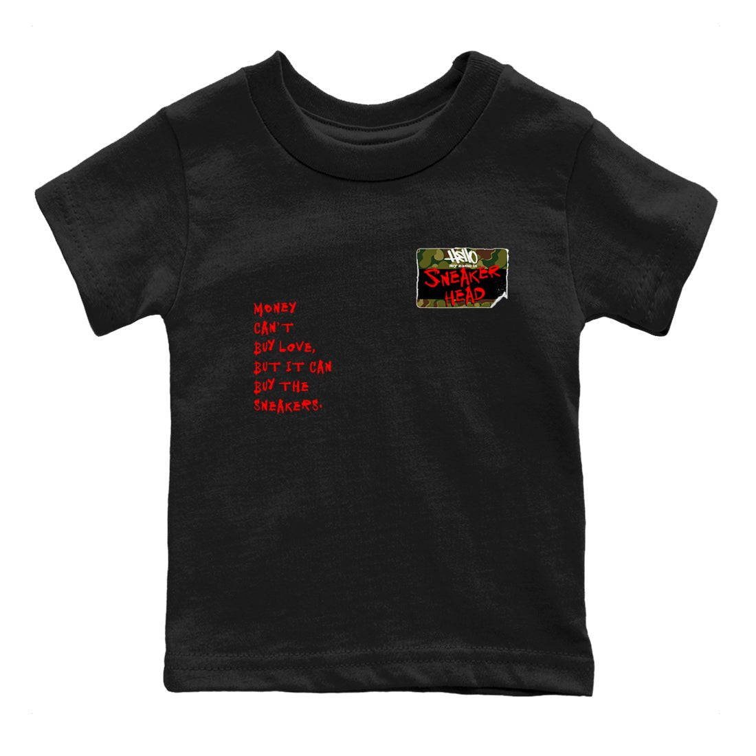 Air Max 90 Duck Camo shirts to match jordans Sneakerhead Badge sneaker match tees Air Max 90 Reverse Duck Camo match shoes to clothes SNRT Sneaker Tees Youth Baby Black 2 tee