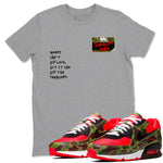 Air Max 90 Duck Camo shirts to match jordans Sneakerhead Badge sneaker match tees Air Max 90 Reverse Duck Camo match shoes to clothes SNRT Sneaker Tees unisex cotton Heather Grey 1 shirts