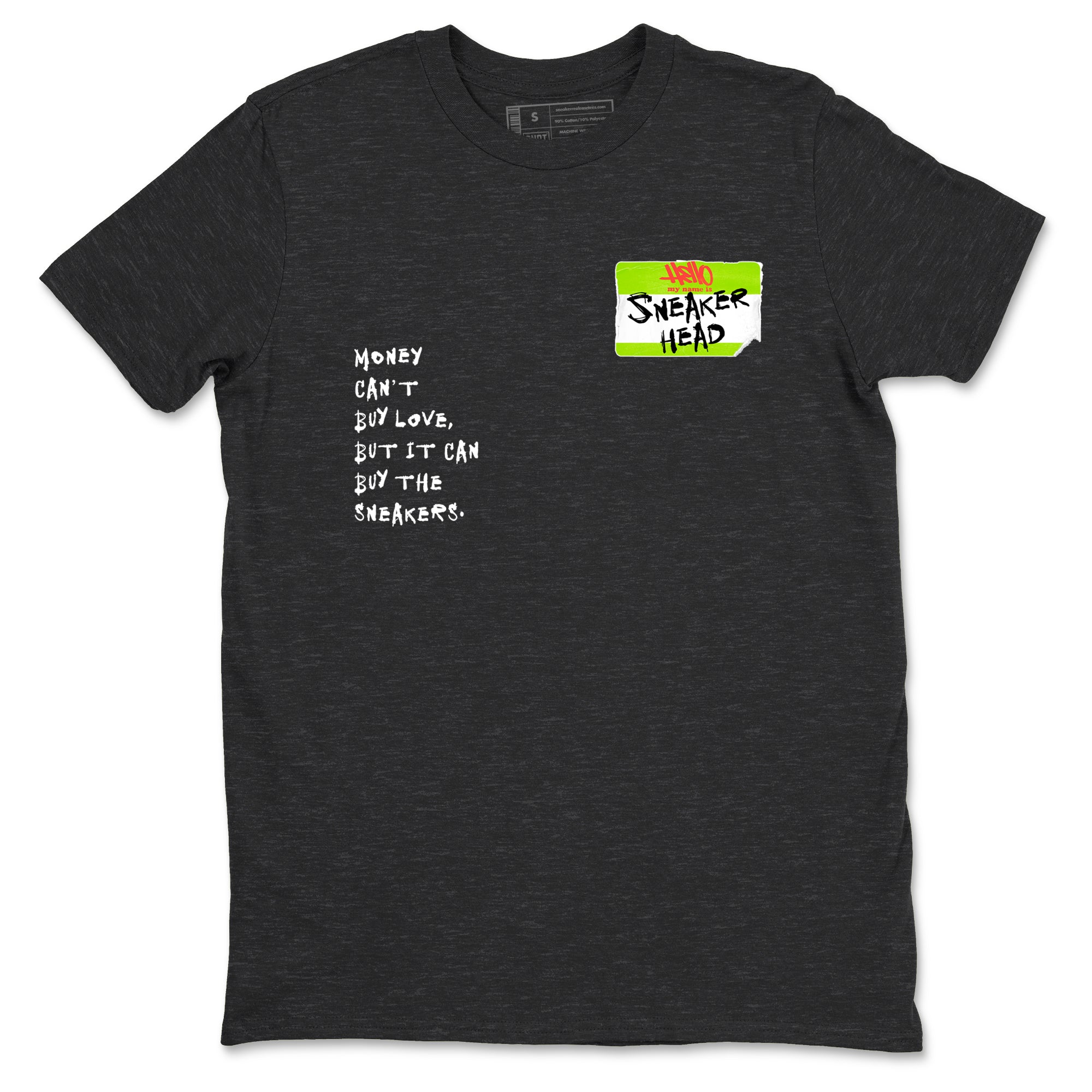 Sneaker Threads – Sneaker Tees To Match Air Max 90 Spruce Aura and Ghost Green – Sneakerhead Badge Graphic Tee Charcoal Heather 2. Perfect for Jordan releases 2025 colorways.