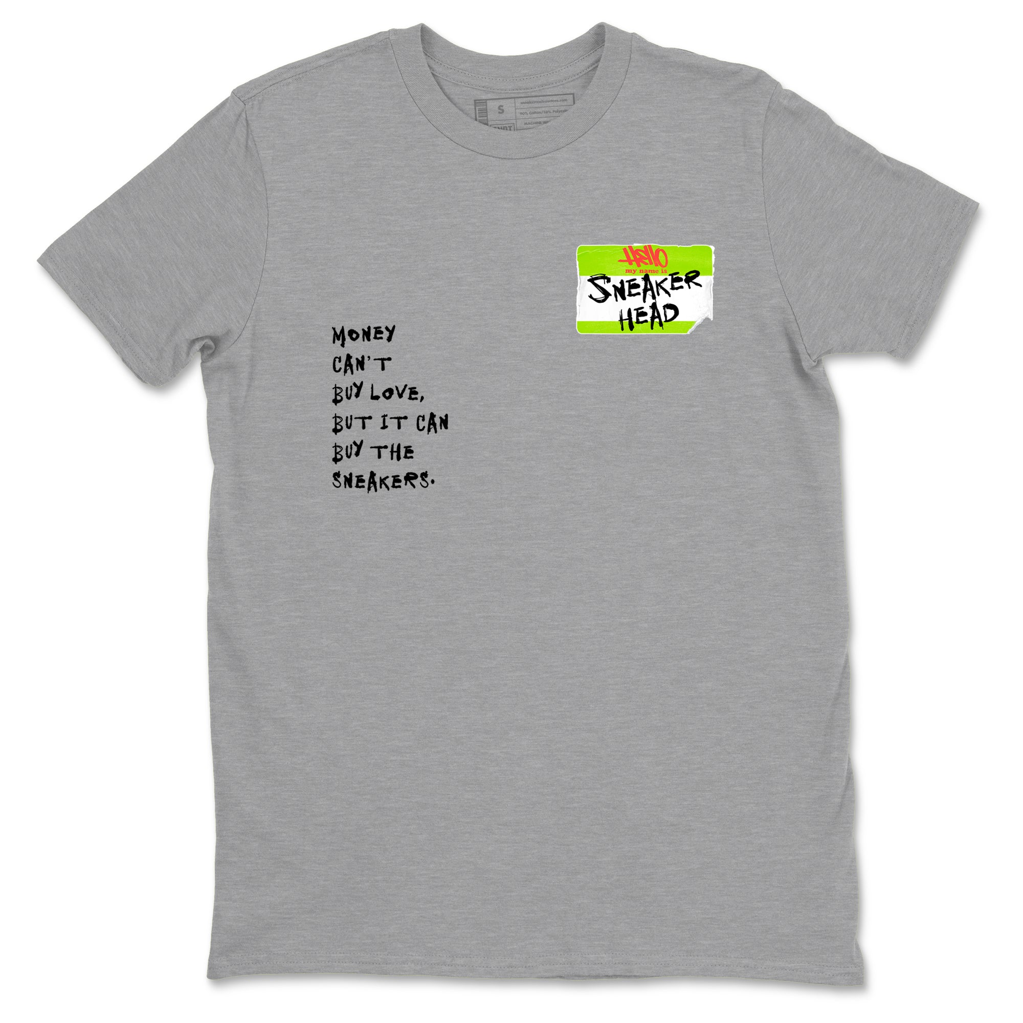 Sneaker Threads – Sneaker Tees To Match Air Max 90 Spruce Aura and Ghost Green – Sneakerhead Badge Graphic Tee Heather Grey 2. Perfect for Jordan releases 2025 colorways.