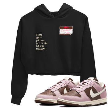 Dunk Cacao Wow And Pink Foam shirts to match jordans Sneakerhead Badge sneaker match tees Dunk Cacao Wow And Pink Foam SNRT Sneaker Tees streetwear brand Black 1 crop tee