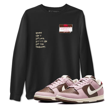 Dunk Cacao Wow And Pink Foam shirts to match jordans Sneakerhead Badge sneaker match tees Dunk Cacao Wow And Pink Foam SNRT Sneaker Tees streetwear brand Black 1 unisex cotton tee