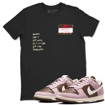 Dunk Cacao Wow And Pink Foam shirts to match jordans Sneakerhead Badge sneaker match tees Dunk Cacao Wow And Pink Foam SNRT Sneaker Tees streetwear brand Black 1 unisex cotton tee