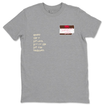 Dunk Cacao Wow And Pink Foam shirts to match jordans Sneakerhead Badge sneaker match tees Dunk Cacao Wow And Pink Foam SNRT Sneaker Tees streetwear brand Heather Grey 2 unisex cotton tee