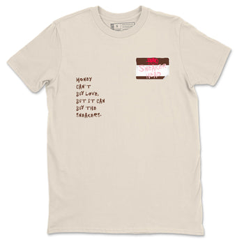 Dunk Cacao Wow And Pink Foam shirts to match jordans Sneakerhead Badge sneaker match tees Dunk Cacao Wow And Pink Foam SNRT Sneaker Tees streetwear brand Natural 2 unisex cotton tee