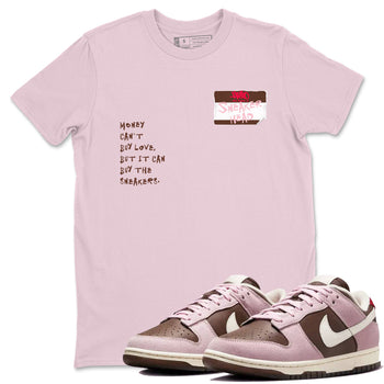 Dunk Cacao Wow And Pink Foam shirts to match jordans Sneakerhead Badge sneaker match tees Dunk Cacao Wow And Pink Foam SNRT Sneaker Tees streetwear brand Pink 1 unisex cotton tee
