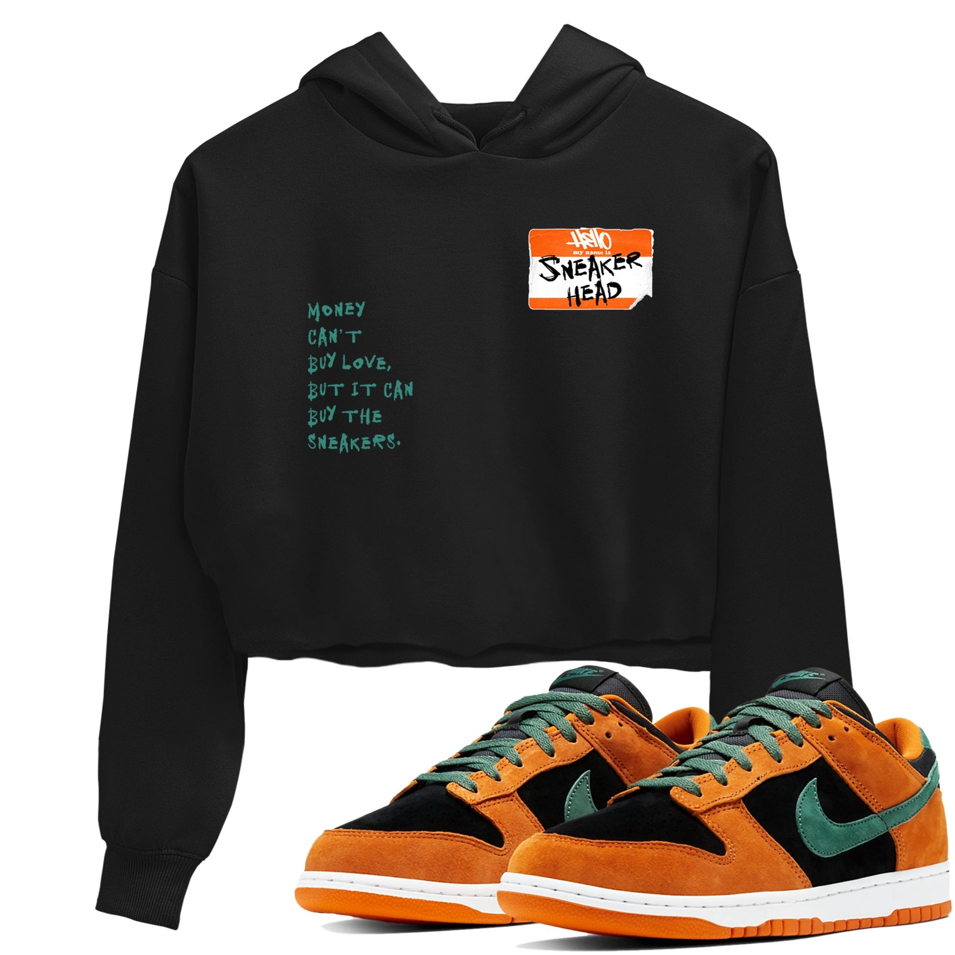 Dunk Low Ceramic shirts to match jordans Sneakerhead Badge sneaker match tees Dunk Ceramic match shoes to clothes SNRT Sneaker Tees unisex cotton Black 1 crop tee