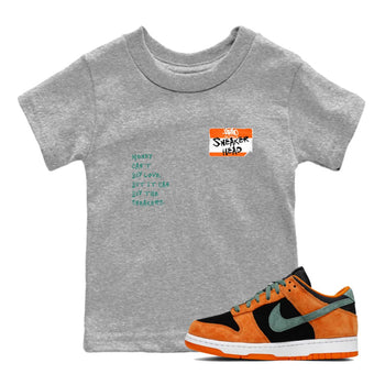 Dunk Low Ceramic shirts to match jordans Sneakerhead Badge sneaker match tees Dunk Ceramic match shoes to clothes SNRT Sneaker Tees Youth Baby Heather Grey 1 tee