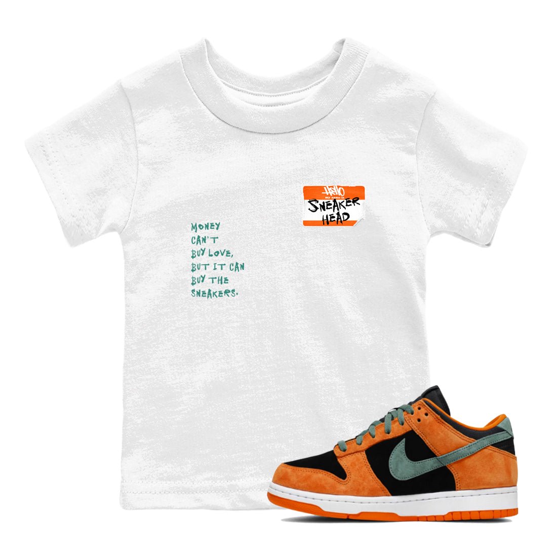 Dunk Low Ceramic shirts to match jordans Sneakerhead Badge sneaker match tees Dunk Ceramic match shoes to clothes SNRT Sneaker Tees Youth Baby White 1 tee