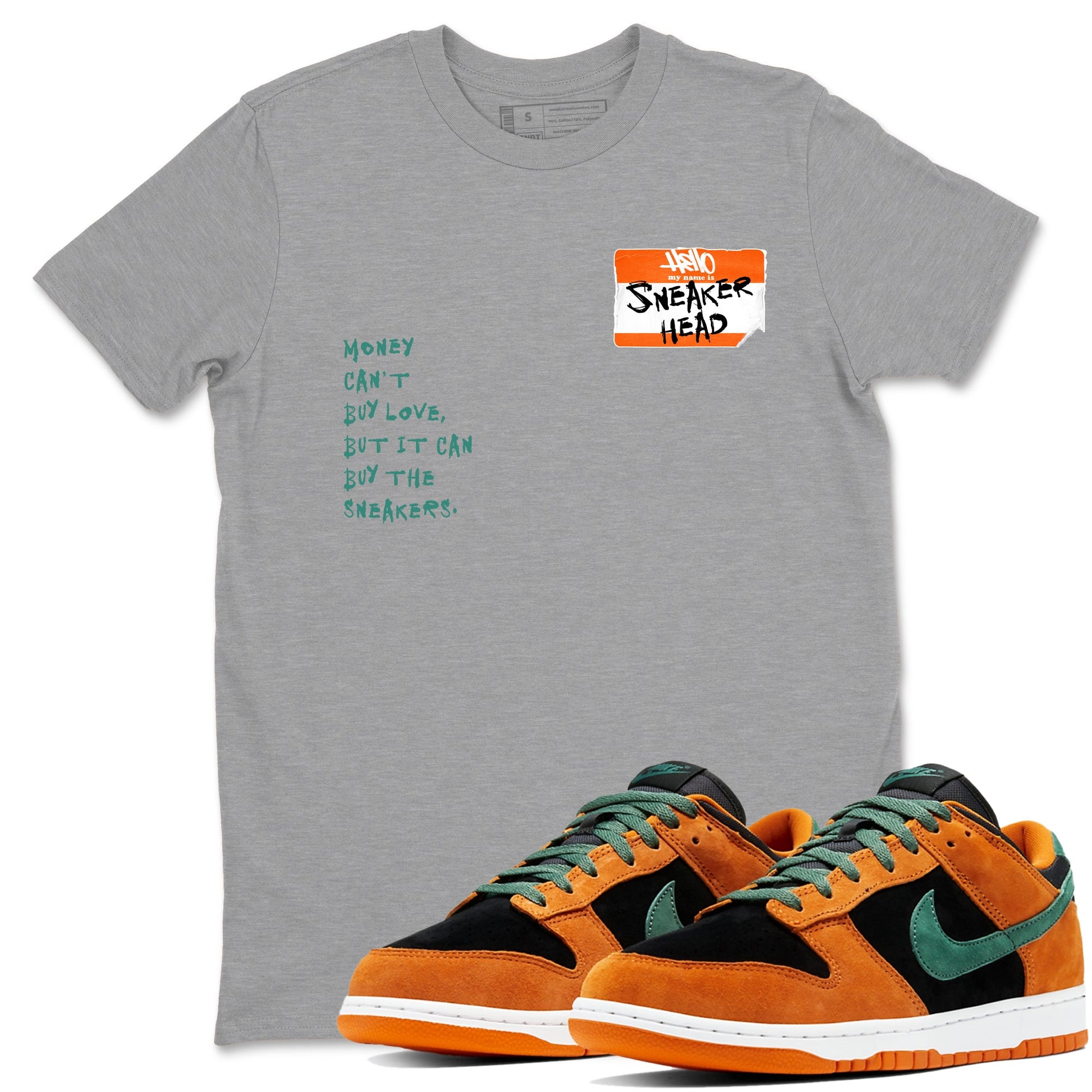 Dunk Low Ceramic shirts to match jordans Sneakerhead Badge sneaker match tees Dunk Ceramic match shoes to clothes SNRT Sneaker Tees unisex cotton Heather Grey 1 shirts