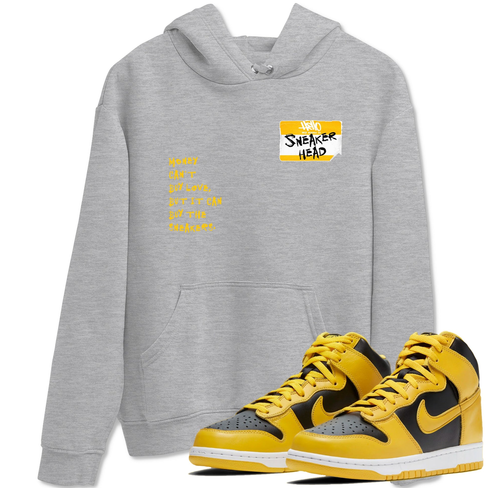 Dunk High Pollen Shirts To Match Jordans Sneakerhead Badge sneaker match tees Dunk High Iowa Tee SNRT Sneaker Release Tees unisex cotton Heather Grey 1 crew neck shirts