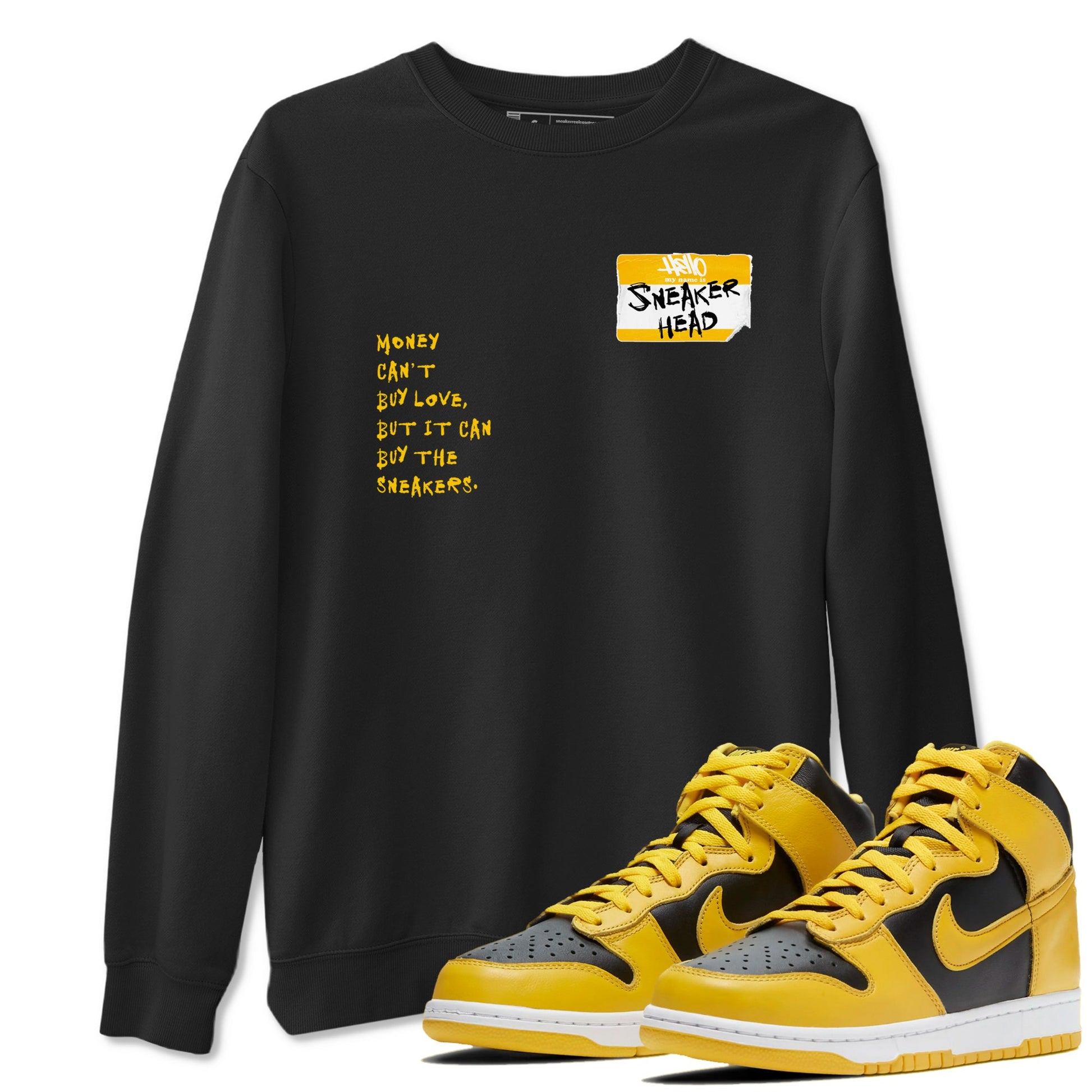 Dunk High Pollen Shirts To Match Jordans Sneakerhead Badge sneaker match tees Dunk High Iowa Tee SNRT Sneaker Release Tees unisex cotton Black 1 crew neck shirts