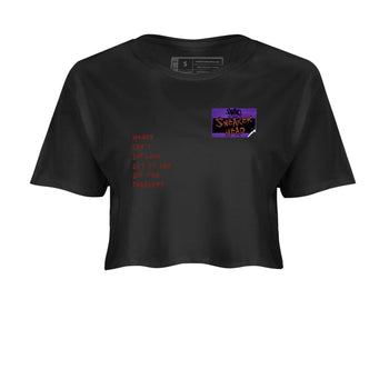 Sneaker match tees – Sneaker Threads To Match Dunk Low Persian Violet Shoes – Sneakerhead Badge Crop T-Shirt Black 2