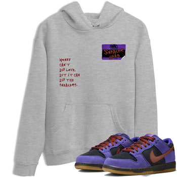 Sneaker match tees – Sneaker Threads To Match Dunk Low Persian Violet Shoes – Sneakerhead Badge Tee Heather Grey 1