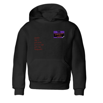 Sneaker match tees – Sneaker Threads To Match Dunk Low Persian Violet Shoes – Sneakerhead Badge Kids T-Shirt Black 2