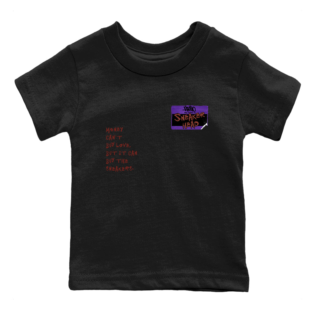 Sneaker match tees – Sneaker Threads To Match Dunk Low Persian Violet Shoes – Sneakerhead Badge Kids T-Shirt Black 2