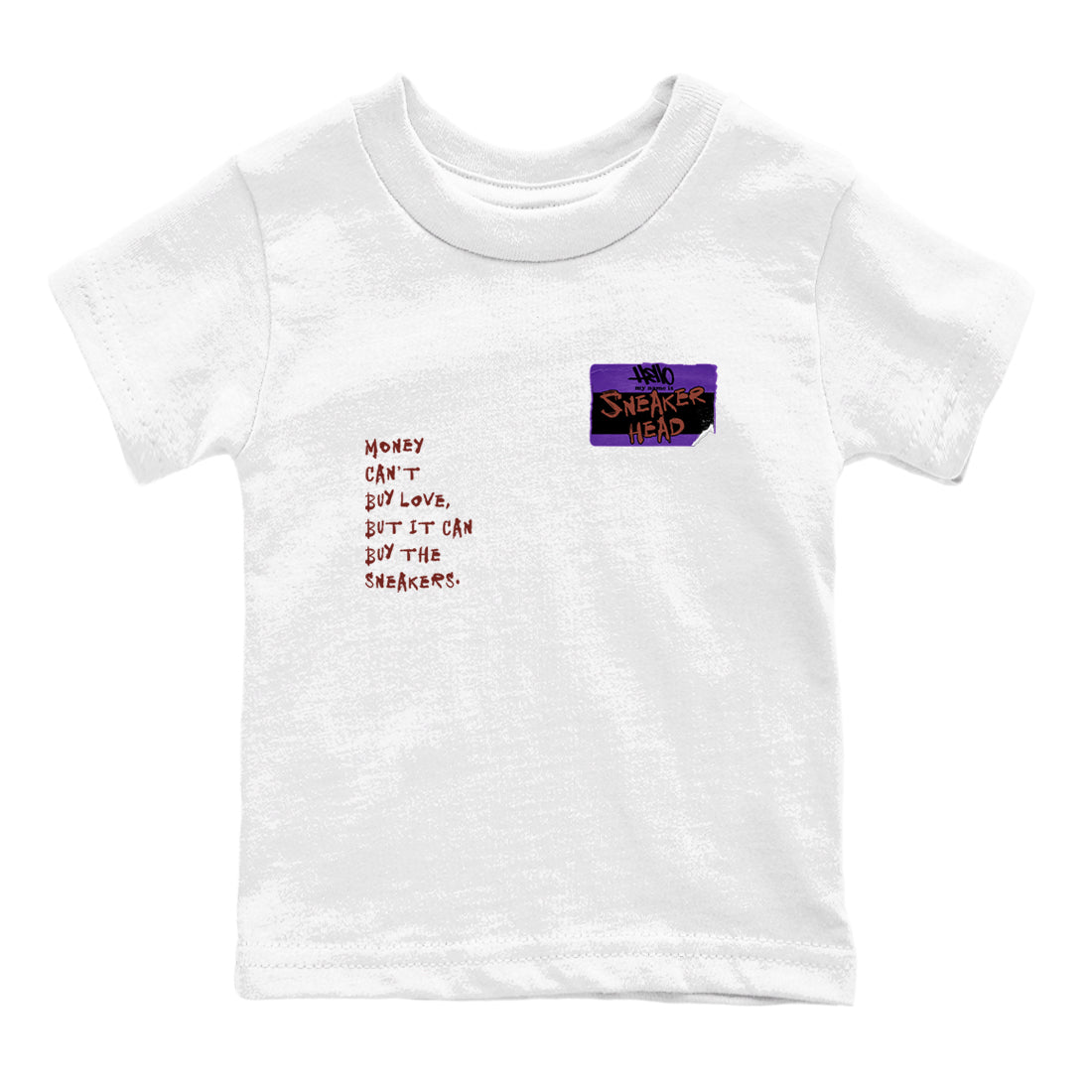 Sneaker match tees – Sneaker Threads To Match Dunk Low Persian Violet Shoes – Sneakerhead Badge Kids T-Shirt White 2