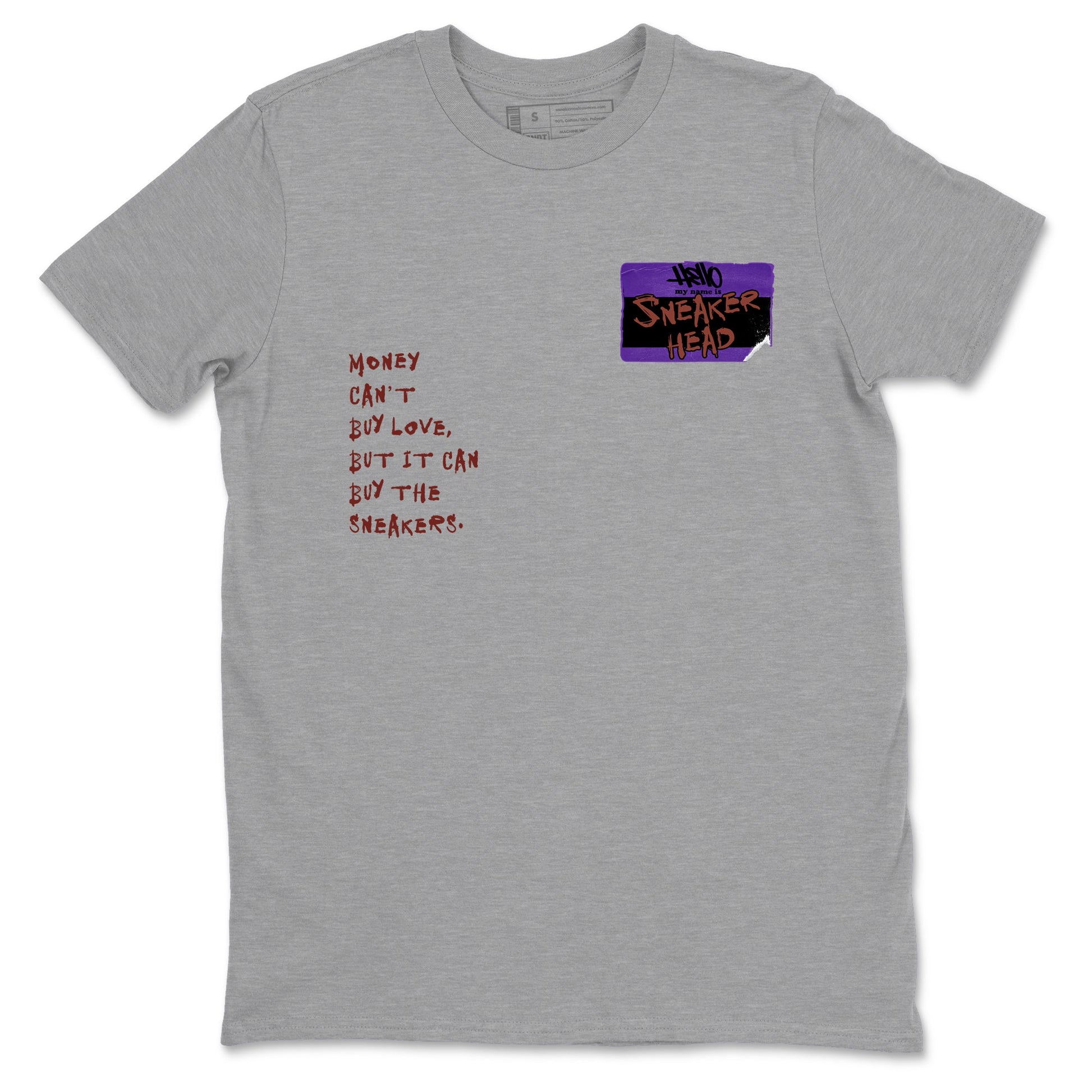 Sneaker match tees – Sneaker Threads To Match Dunk Low Persian Violet Shoes – Sneakerhead Badge Tee Heather Grey 2