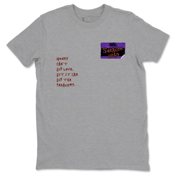 Sneaker match tees – Sneaker Threads To Match Dunk Low Persian Violet Shoes – Sneakerhead Badge Tee Heather Grey 2