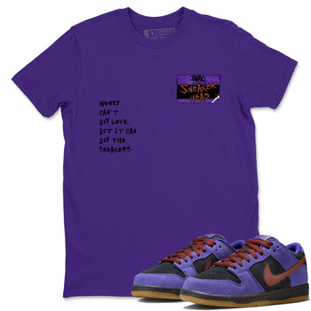 Sneaker match tees – Sneaker Threads To Match Dunk Low Persian Violet Shoes – Sneakerhead Badge Tee Purple 1