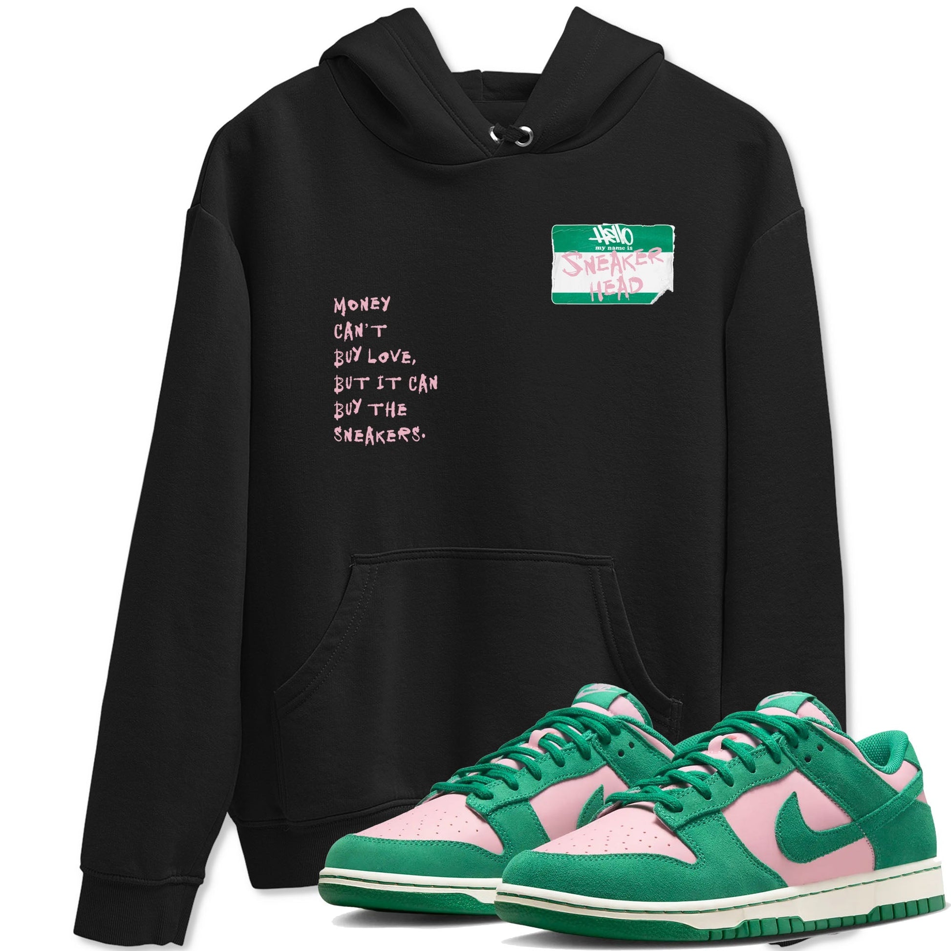 Dunk Medium Soft Pink Malachite shirt to match jordans Sneakerhead Badge sneaker tees Dunk Medium Soft Pink Malachite SNRT Sneaker Release Tees unisex cotton Black 1 crew neck shirt