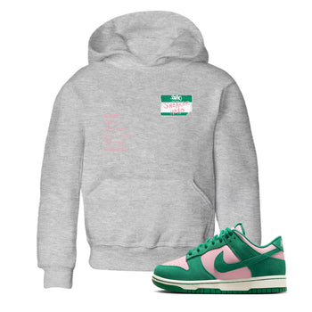 Dunk Medium Soft Pink Malachite shirt to match jordans Sneakerhead Badge sneaker tees Dunk Medium Soft Pink Malachite SNRT sneaker release tees baby toddler Heather Grey 1 cotton Shirt