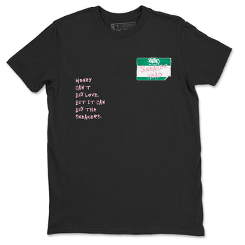 Dunk Medium Soft Pink Malachite shirt to match jordans Sneakerhead Badge sneaker tees Dunk Medium Soft Pink Malachite SNRT Sneaker Release Tees unisex cotton Black 2 crew neck shirt