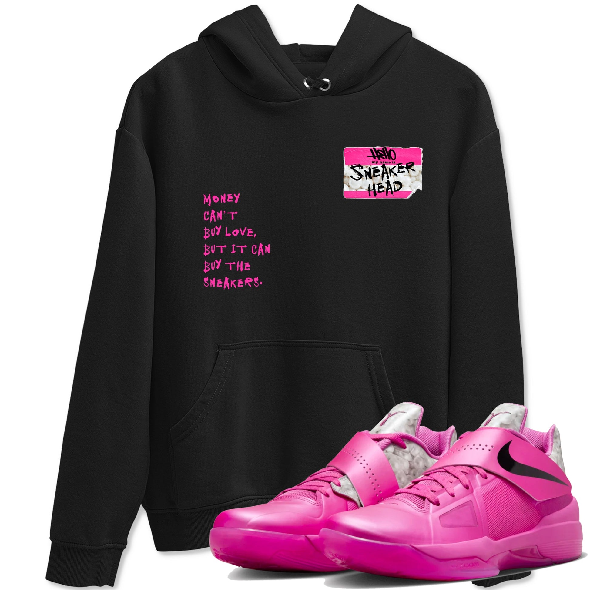 Nike KD 4 Retro Aunt Pearl shirts to match jordans Sneakerhead Badge sneaker match tees Nike KD 4 Aunt Pearl match shoes to clothes SNRT Sneaker Tees unisex cotton Black 1 shirts