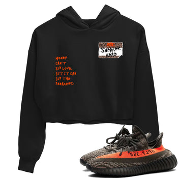 Yeezy 350 Carbon Beluga shirts to match jordans Sneakerhead Badge sneaker match tees Yeezy 350 Carbon Beluga match shoes to clothes SNRT Sneaker Tees unisex cotton Black 1 crop tee