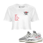 Yeezy 350 Zebra shirts to match jordans Sneakerhead Badge sneaker match tees Yeezy 350 Zebra match shoes to clothes SNRT Sneaker Tees unisex cotton White 1 crop tee